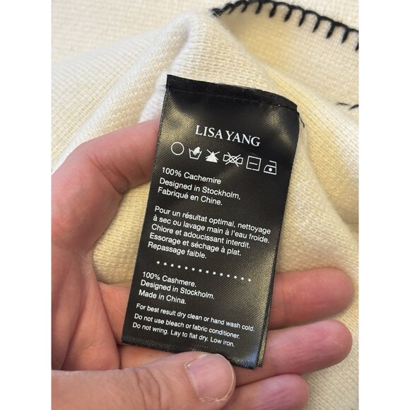 Lisa Yang Ivan Whipstitched 100% Cashmere Mini Polo Dress Button Collar Size 1 S - Picture 5 of 6